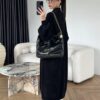 Дълга жилетка Cardigan Fluffy Black - Thumbnail Image 2
