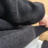 Дълга жилетка Cardigan Fluffy Black - Thumbnail Image 3
