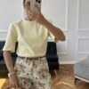 Тениска с подплънки •Butter Yellow• - Thumbnail Image 8