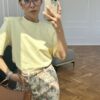 Тениска с подплънки •Butter Yellow• - Thumbnail Image 10