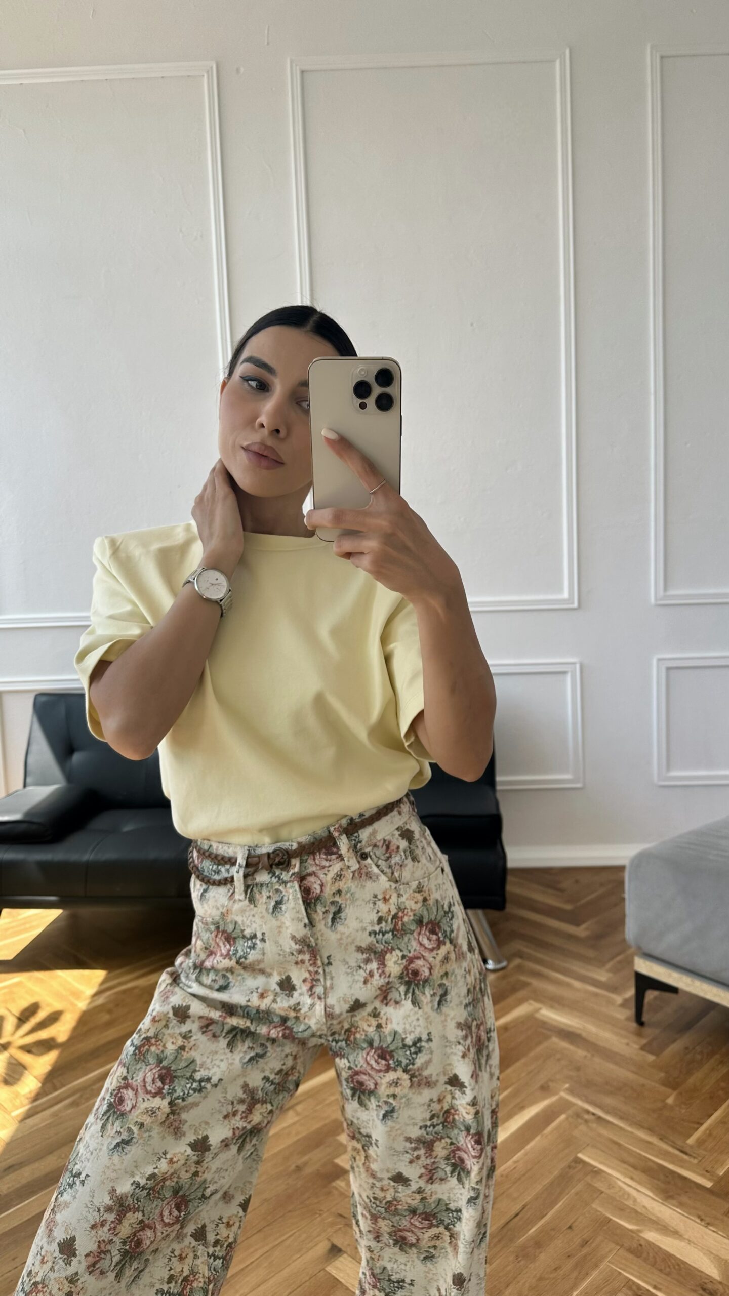 Тениска с подплънки •Butter Yellow• - Image 6