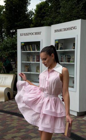 Рокля с коланче •Rosalie Bloom• Pink