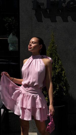 Комплект от 2 части •Élise Ruffle Set• Pink