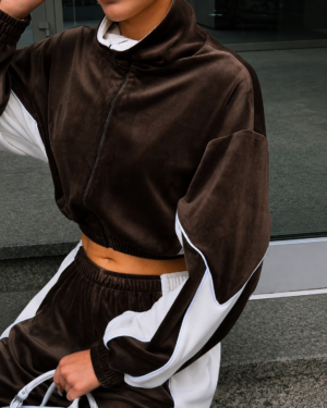 Велурен сет •Perfect Match• brown&white edition