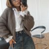 Cardigan Oxford Mocha - Thumbnail Image 5