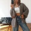 Mila Wool Cardigan /mocha/ - Thumbnail Image 7