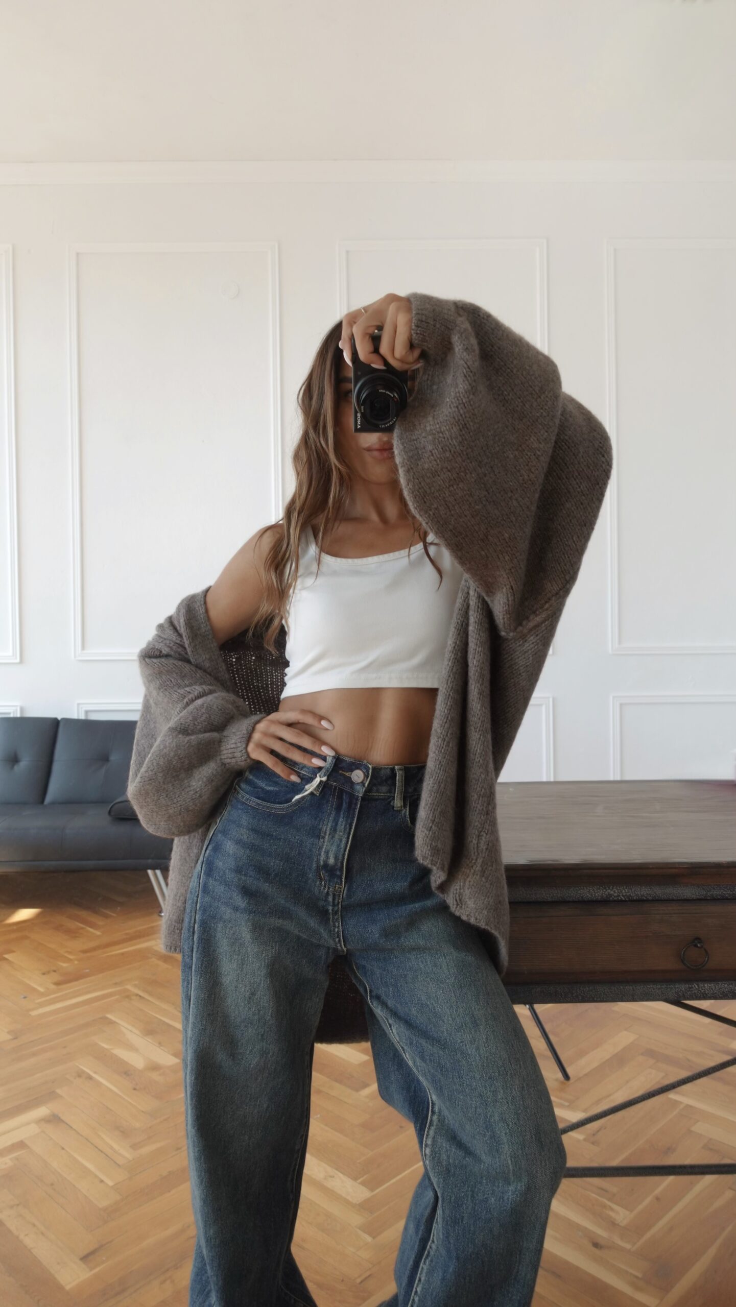 Mila Wool Cardigan /mocha/ - Image 6