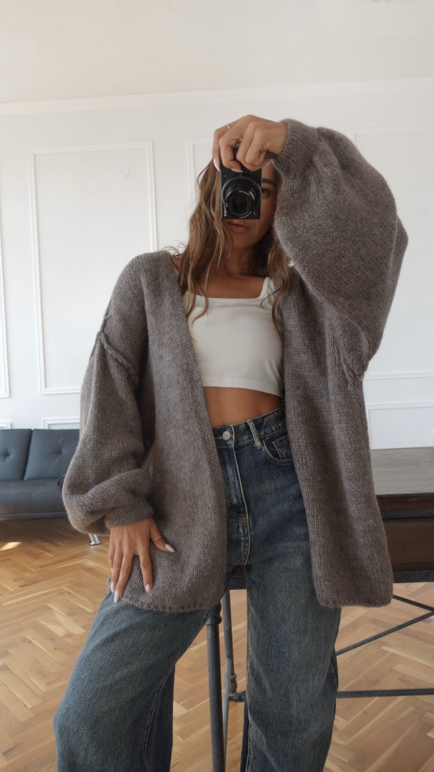 Mila Wool Cardigan /mocha/ - Image 5