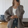 Mila Wool Cardigan /mocha/ - Thumbnail Image 1