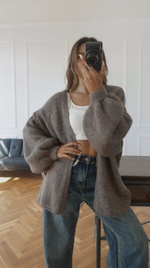 Mila Wool Cardigan /mocha/