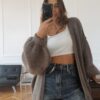 Mila Wool Cardigan /mocha/ - Thumbnail Image 3