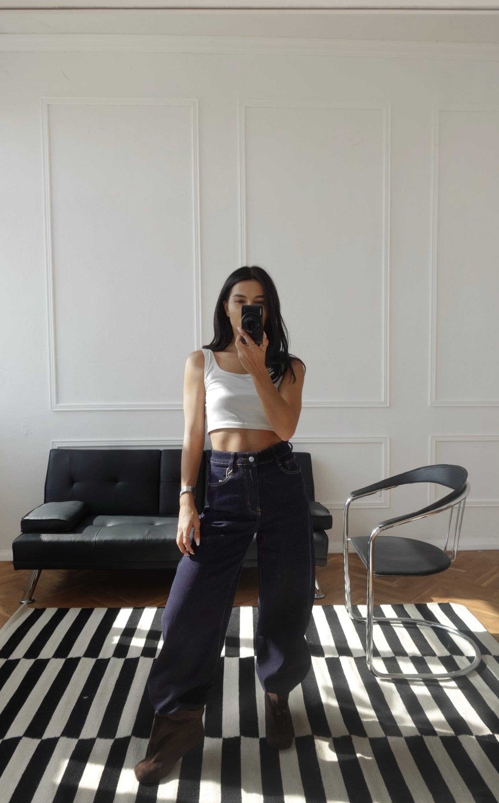 Еластичен деним Indigo Barel Jeans - Image 4