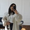 Mila Wool Cardigan /ecru/ - Thumbnail Image 3