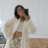 Ecru Knitted Cardigan - Thumbnail Image 3